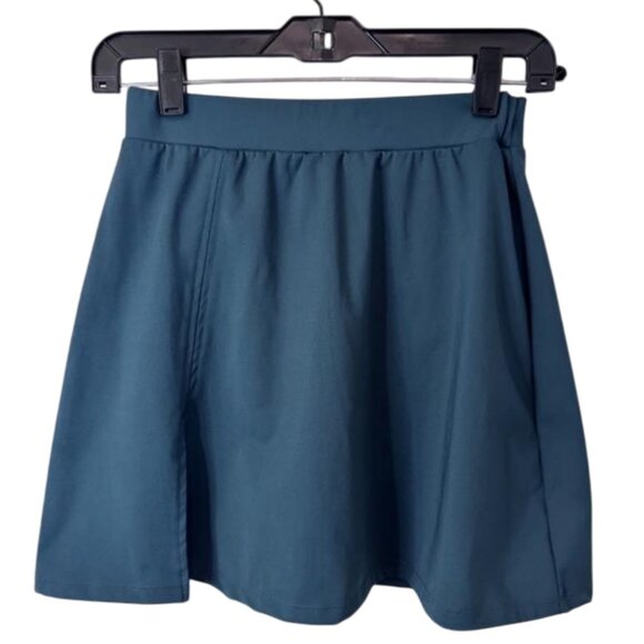 H&M Move green pleated A-line mini skirt size S - Picture 3 of 5